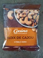 Mängden socker i Noix de cajou grillées et salées