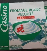 Mängden socker i Fromage blanc velouté 7,6% de mat. gr. sur produit fini