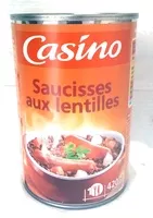 Mängden socker i Saucisses aux lentilles