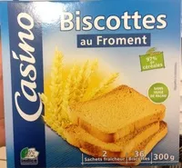 Mängden socker i Biscottes au froment 36 Tranches