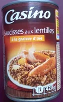 Mängden socker i Saucisses aux lentilles à la graisse d'oie (1 portion)