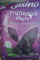 Mängden socker i Pruneaux d'Agen. Tres gros pasteurisés