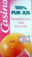 Mängden socker i 100% Pur Jus Pamplemousse rose avec pulpe