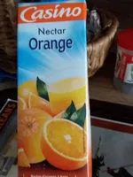 Mängden socker i Nectar Orange à base de jus concentré. Teneur en fruits : 55% minimum