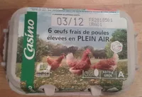 Mängden socker i 6 / 12 Oeufs frais