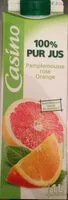 Mängden socker i 100% Pur Jus Pamplemousse rose Orange