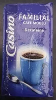 Mängden socker i Familial Café moulu décaféiné