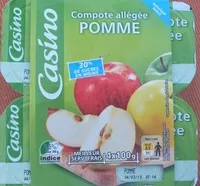 Mängden socker i Compote allégée Pommes 30% de sucres en moins