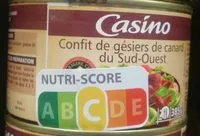 Mängden socker i Confit de Gésiers de Canard du Sud-Ouest