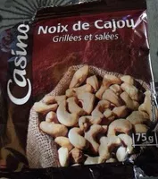 Mängden socker i Noix de cajou grillées et salées