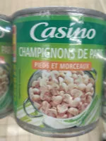 Mängden socker i Champignons de Paris pieds et morceaux