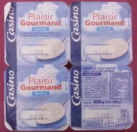 Mängden socker i Plaisir gourmand nature Mousse laitière sur lit de fromage frais