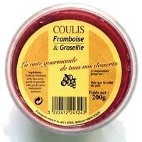 Mängden socker i Coulis framboise groseille