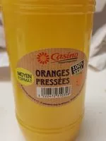 Mängden socker i Oranges pressées  format moyen