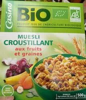 Mängden socker i Muesli croustillant fruits et graines