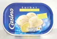 Mängden socker i Sorbet au citron jaune avec morceaux de citron