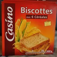 Mängden socker i Biscottes 6 céréales 36 tranches