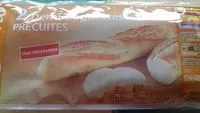 Mängden socker i 2 Demi-Baguettes précuites