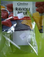 Mängden socker i Ravioli boeuf recette aux oeufs frais