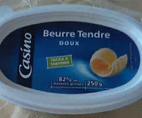 Mängden socker i Beurre tendre doux