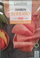 Mängden socker i Jambon Serrano - 10 mois d'affinage minimum