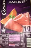 Mängden socker i Jambon sec 10 tranches