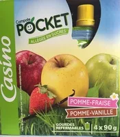 Mängden socker i Compote POCKET allégée en sucres