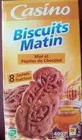 Mängden socker i Biscuits Matin Miel et Pépites de Chocolat