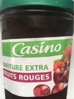 Mängden socker i Confiture Extra, 4 Fruits Rouges, 370 Grammes, Marque Casino