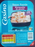 Mängden socker i Blanquette de poulet riz à la crème