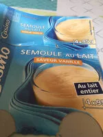 Mängden socker i Semoule au lait saveur vanille - Au lait entier