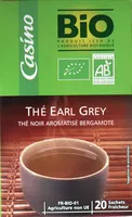 Mängden socker i Thé Earl Grey Thé noir saveur bergamote 20 sachets fraîcheur