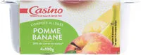 Mängden socker i Compote allégée Pommes Bananes 30% de sucres en moins