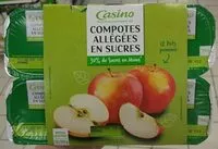Mängden socker i Compote Allégée Pommes 30% de sucres en moins