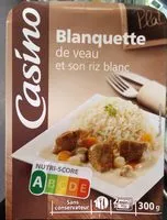 Mängden socker i Blanquette de veau et son riz blanc