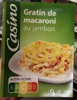 Mängden socker i Gratin de macaroni au jambon 350g