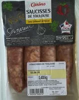 Mängden socker i Saucisses de Toulouse (x 4)