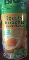 Mängden socker i Toasts Briochés au Blé Complet