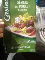 Mängden socker i Gesiers de poulet confits