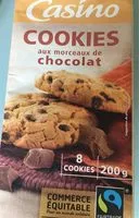 Mängden socker i Cookies aux morceaux de chocolat commerce équitable