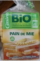 Mängden socker i Pain de mie nature biologique