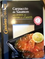Mängden socker i Carpaccio de Saumon aux zestes de citron et à l'aneth