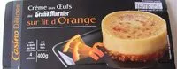 Mängden socker i Crème aux œufs saveur vanille sur lit à l'orange - cuite et dorée au four