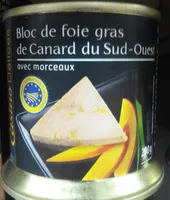 Mängden socker i Bloc de foie gras de canard du Sud-Ouest avec morceaux