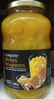 Mängden socker i Compote Pêches Brugnons avec morceaux fondants