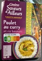 Mängden socker i Poulet au curry et riz basmati