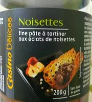 Mängden socker i Noisettes Fine pâte à tartiner aux éclats de noisettes sans huile de palme