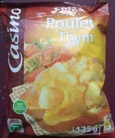 Mängden socker i Chips saveur poulet thym