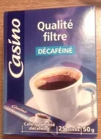 Mängden socker i Qualité filtre décaféiné