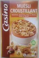 Mängden socker i Muesli croustillant Casino